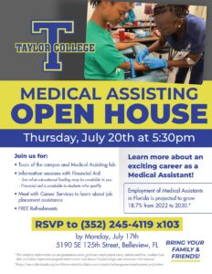 Medical Assisting Open House at Taylor College